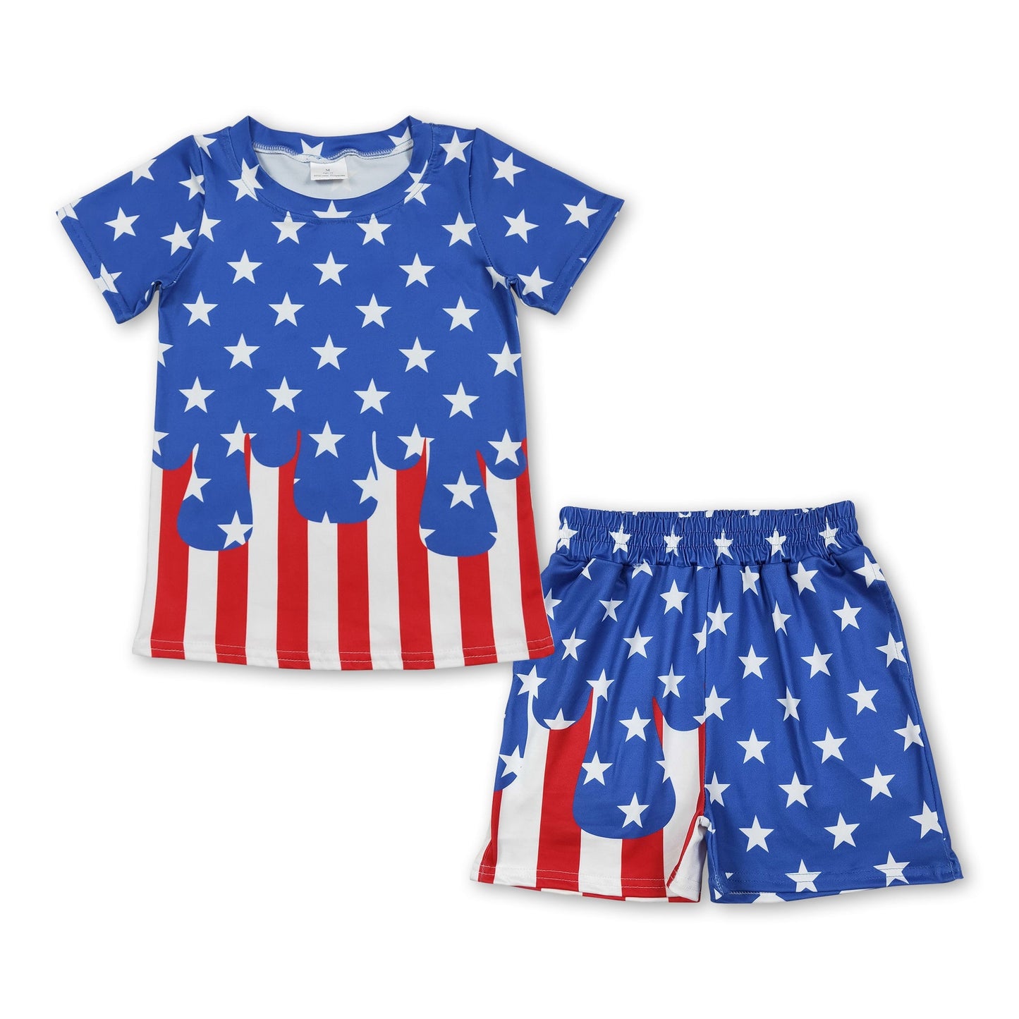 Stars stripe ice cream sprinkle boy 4th of july outifts