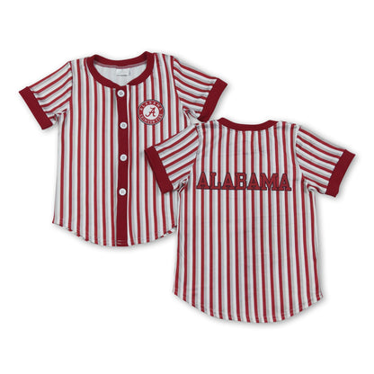 Short sleeves A stripe kids boys team shirt