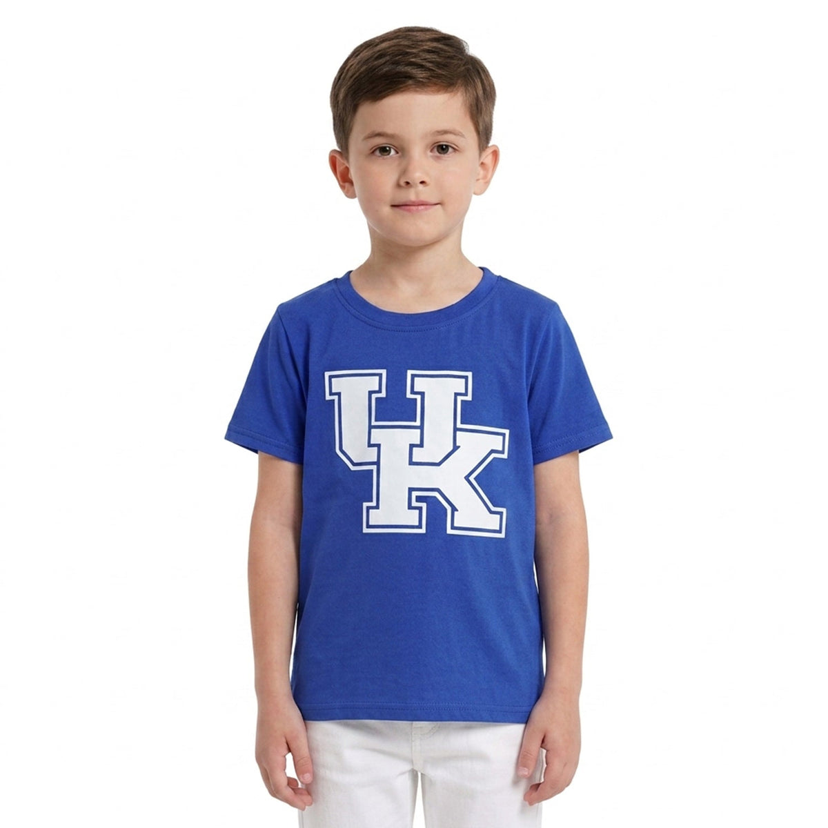Short sleeves blue U K kids boys team shirt