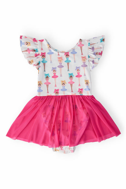Ballerina Bows S/S Twirl Leotard