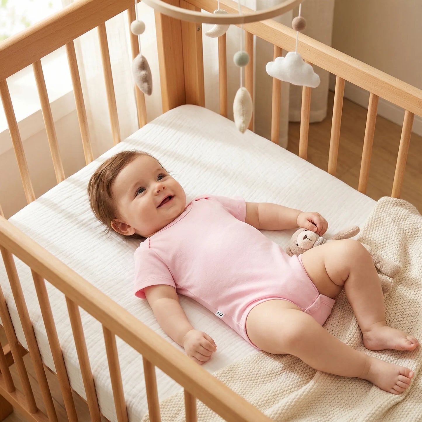 Bamboo Baby Bodysuit in Mary Rose