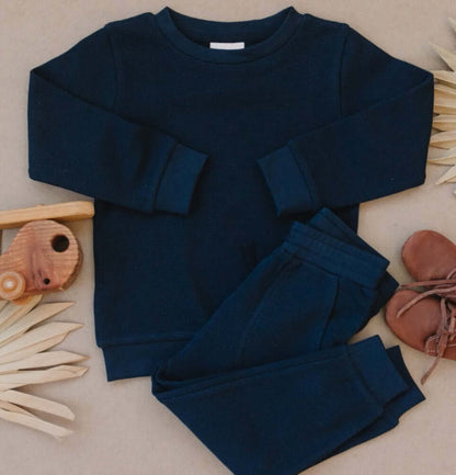 Organic Cotton Waffle Knit Little Explorer Joggers