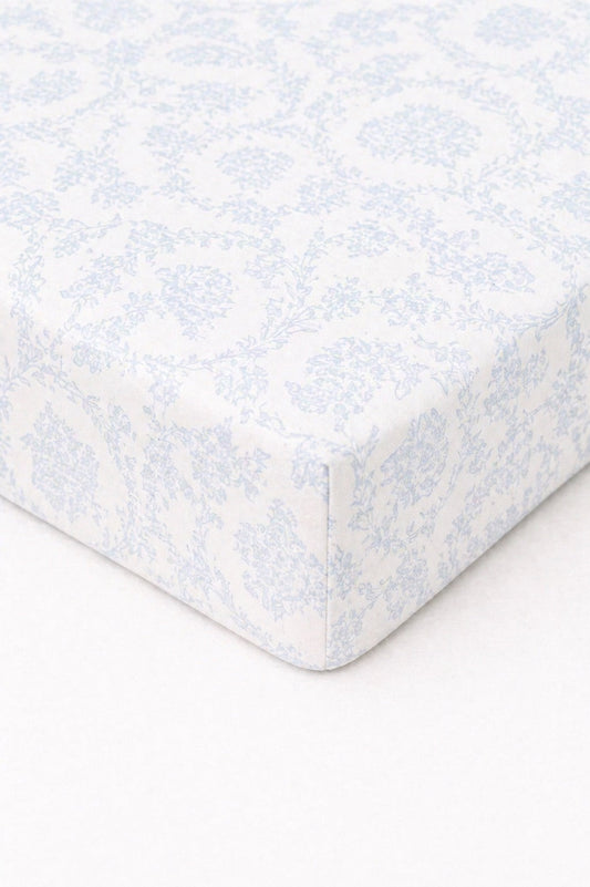 Blue Chinoiserie Crib Sheet