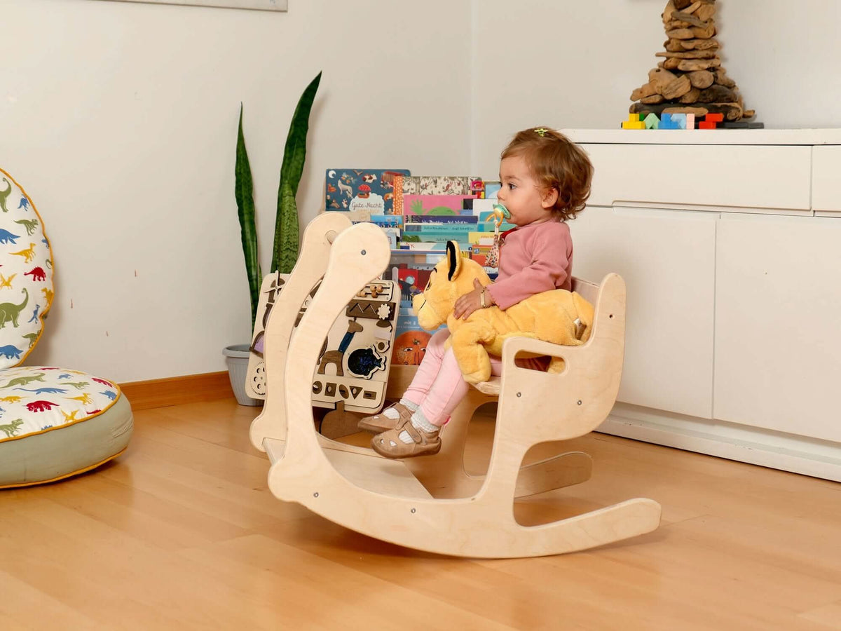 2in1 Wooden Seesaw & Desk for Kids' Skill Development-3