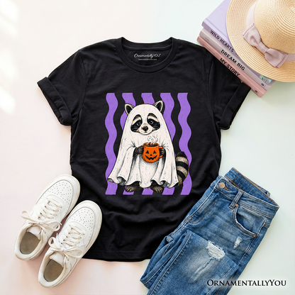 Ghost Raccoon Kids T-Shirt, Cute Halloween Costume Pumpkin Tee for Youth