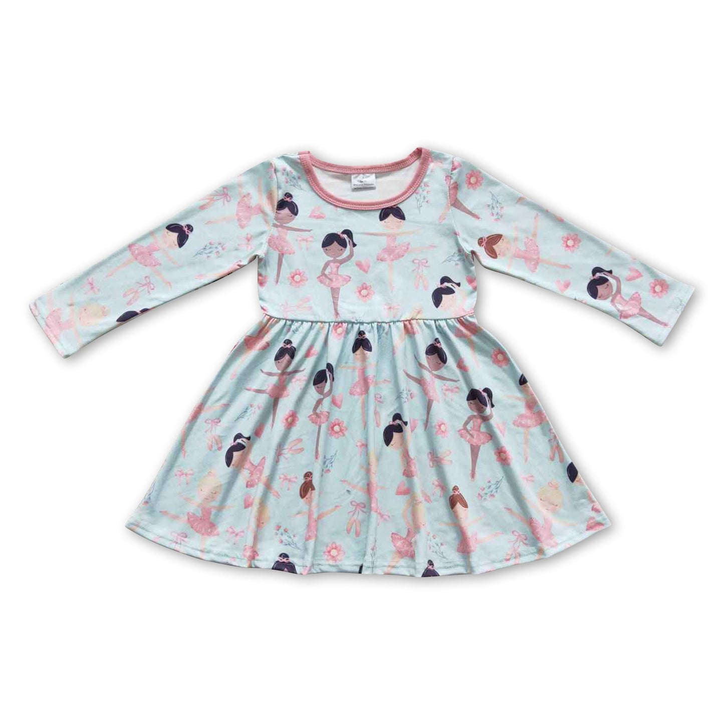 Long sleeves dance ballet baby girls dresses