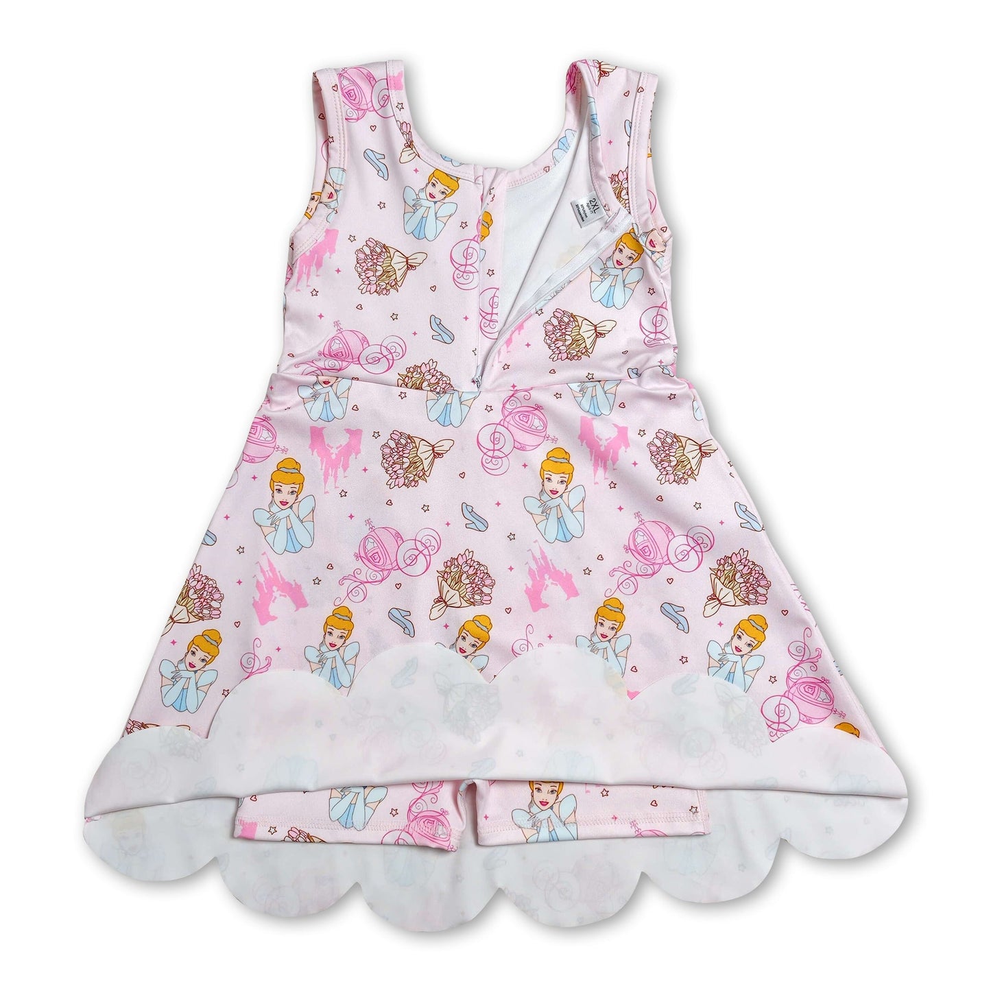 Sleeveless princess castle girls summer athletic dress