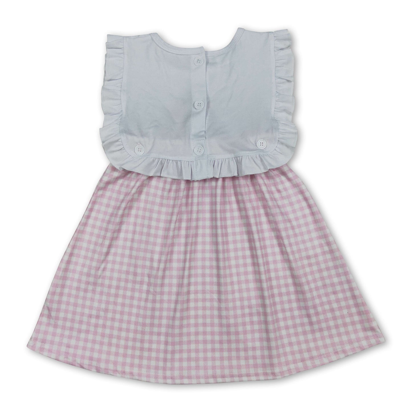 Child of god cross pink plaid girls Easter dresses