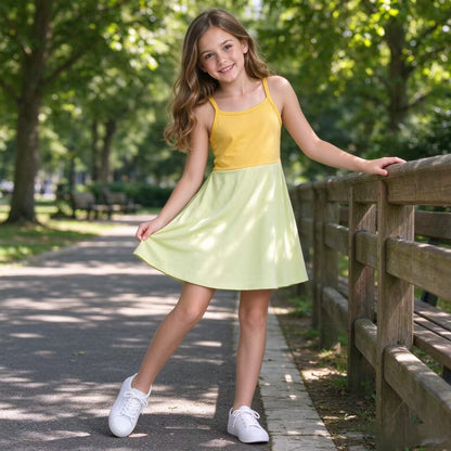 Yellow Strappy Athletic Dress