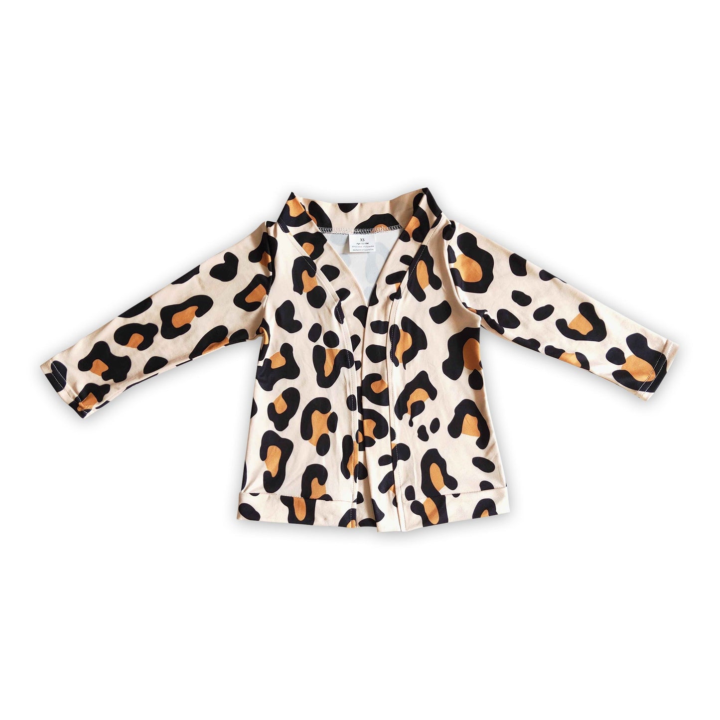 Leopard long sleeves baby girls fall winter cardigan