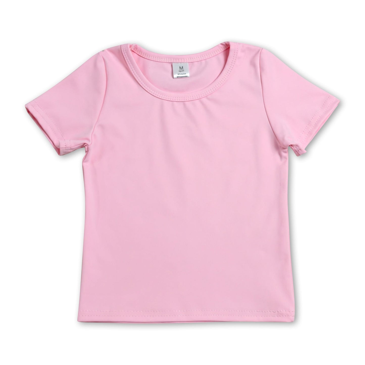 Short sleeves pink kids girls summer yoga active top