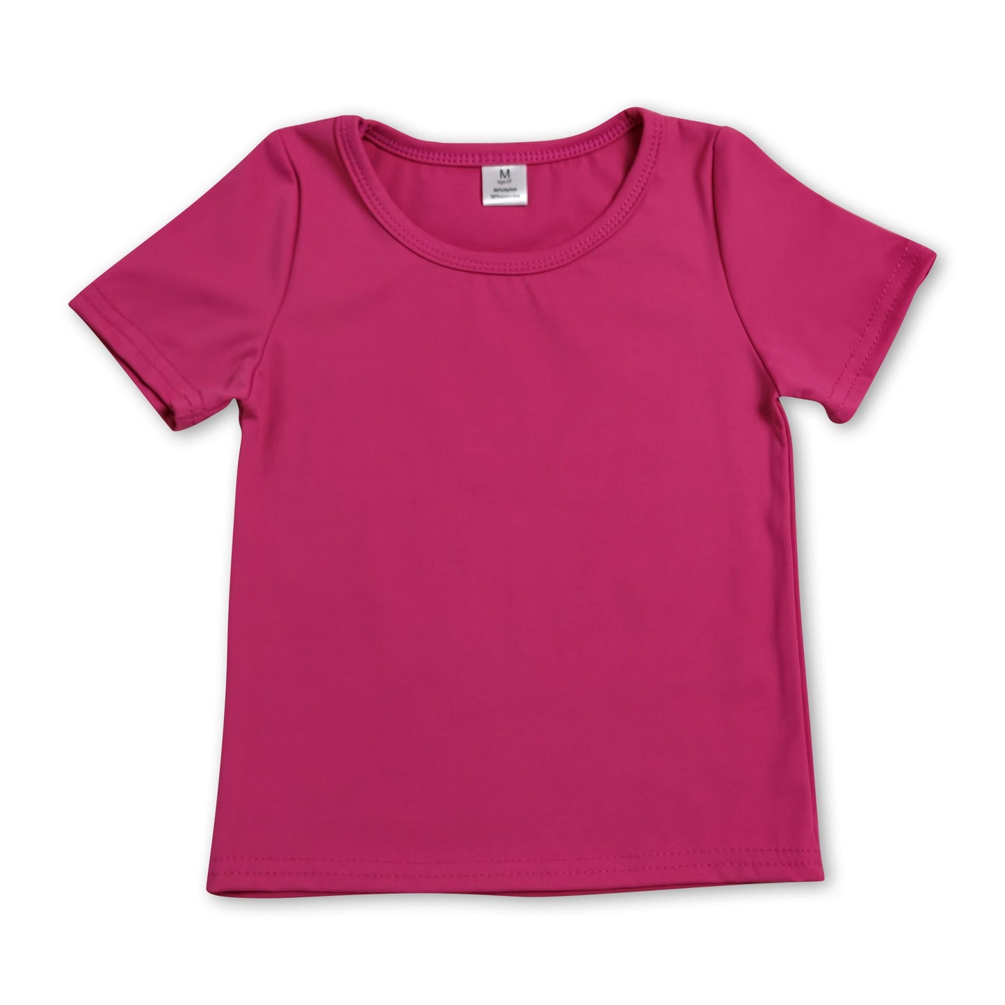 Short sleeves hot pink kids girls summer yoga active top