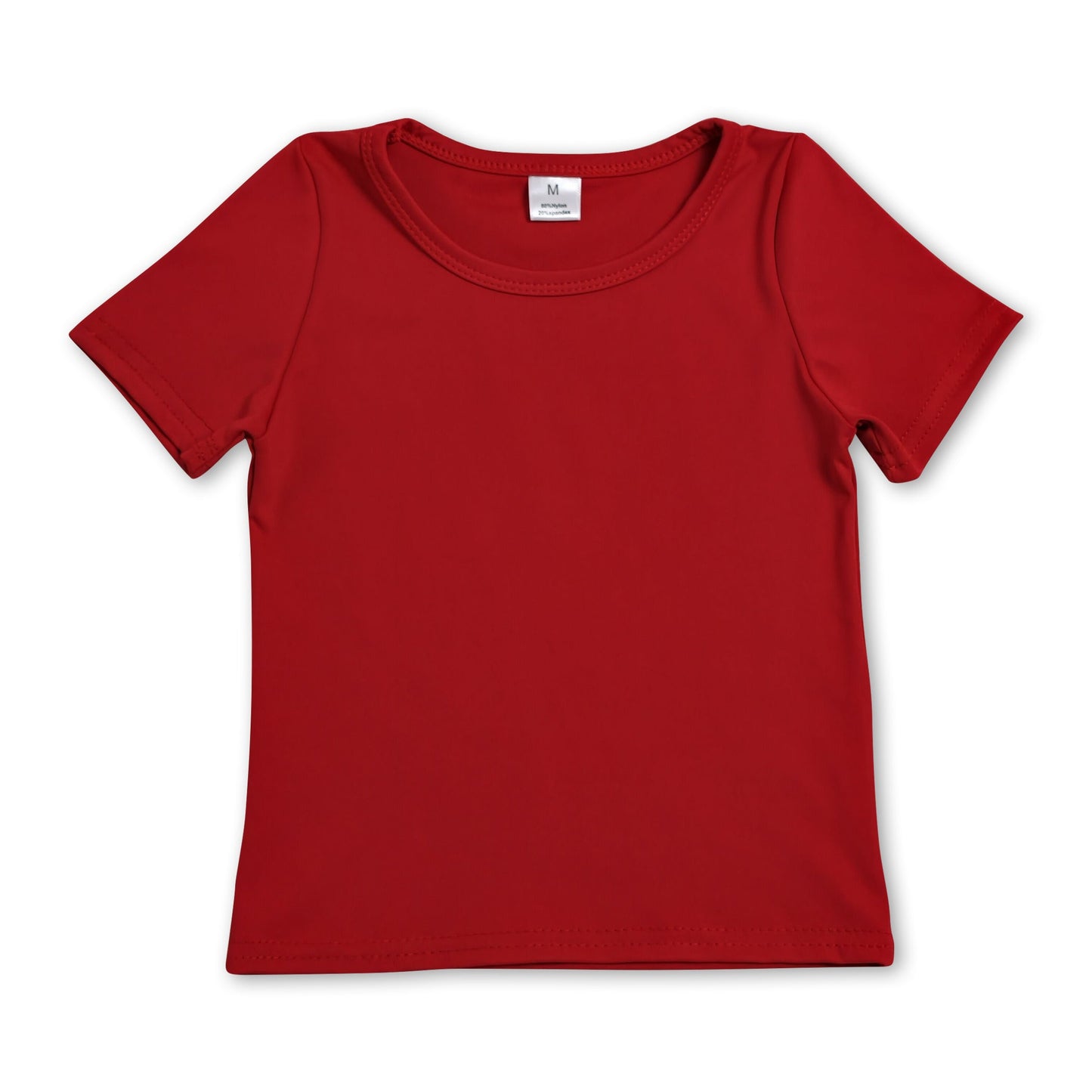 Short sleeves red kids girls summer yoga active top