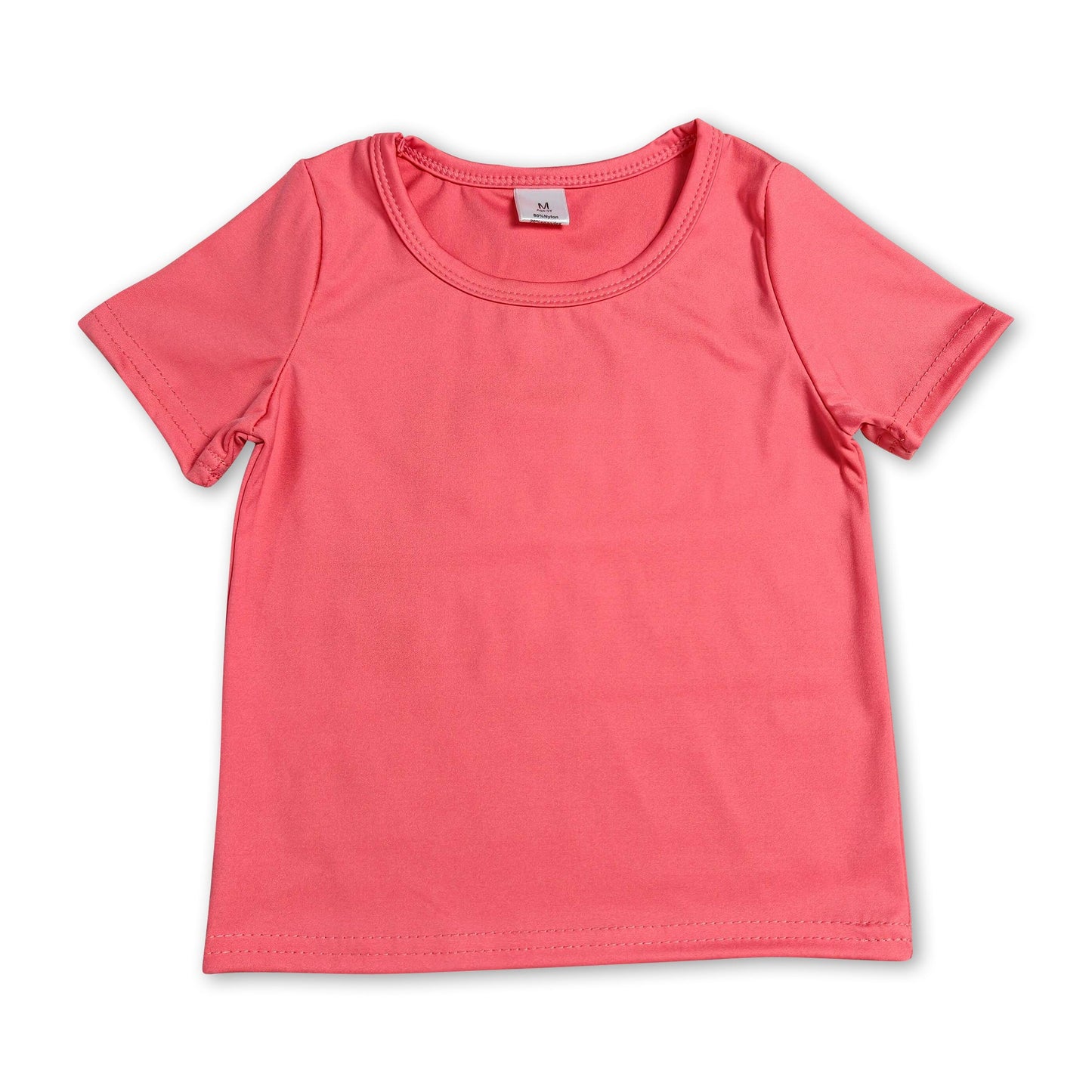 Short sleeves peach kids girls summer yoga active top