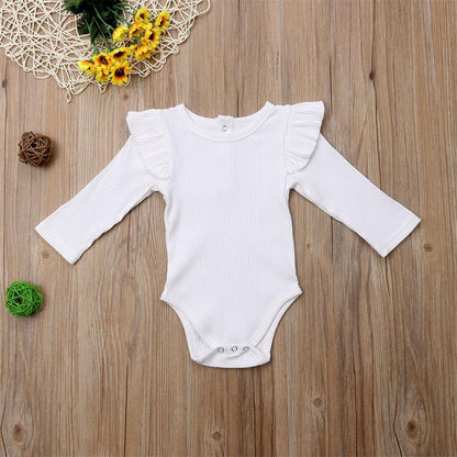 Princess Long Sleeve Baby Girl Romper – Cotton Jumpsuit (3–24 Months)