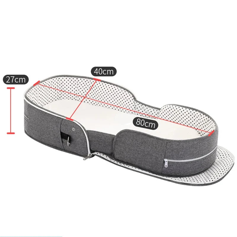 Multifunctional Folding Baby Travel Cot with Mosquito Net