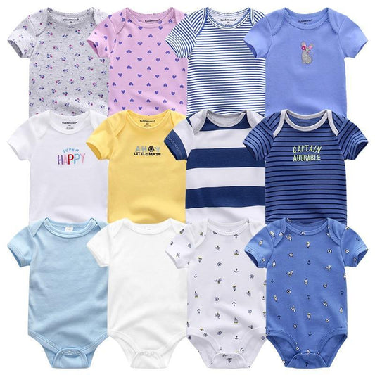 Baby Cotton Romper Set — 7 Pieces