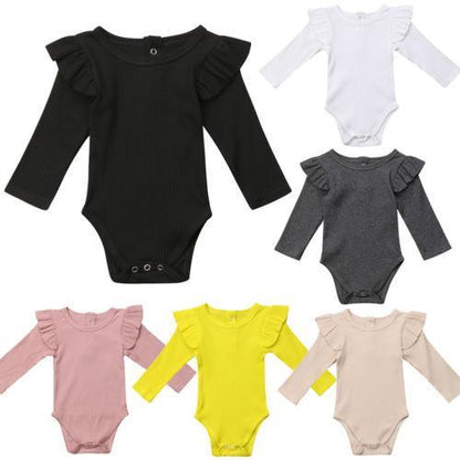 Princess Long Sleeve Baby Girl Romper – Cotton Jumpsuit (3–24 Months)