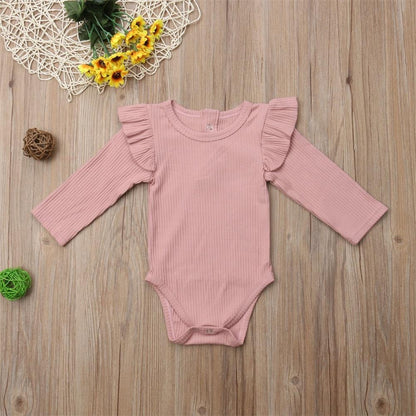 Princess Long Sleeve Baby Girl Romper – Cotton Jumpsuit (3–24 Months)