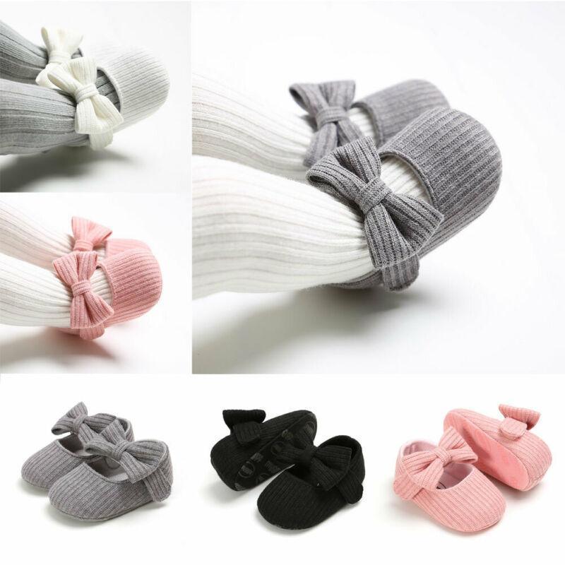 Baby Girl First Walker Soft Sole Bowknot Shoes