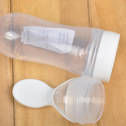 Silicone Baby Feeding Bottle with Spoon