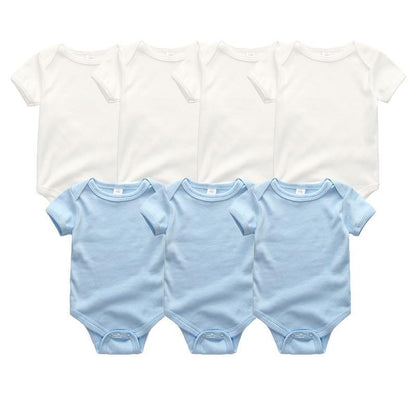 Unisex Newborn Baby Rompers Clothing Infant Jumpsuits 100%Cotton Children 7Pcs/Lot Set for Girls and Boys Jumpsuits For Kids