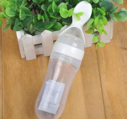 Silicone Baby Feeding Bottle with Spoon
