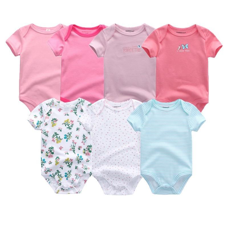 Newborn Baby Rompers 7-Piece Set