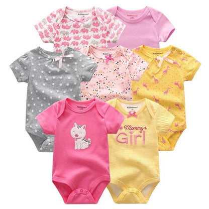 Unisex Newborn Baby Rompers Clothing Infant Jumpsuits 100%Cotton Children 7Pcs/Lot Set for Girls and Boys Jumpsuits For Kids