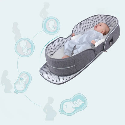 Multifunctional Folding Baby Travel Cot with Mosquito Net