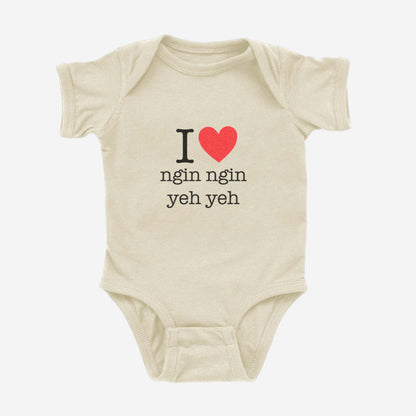 I ♡ Heart Grandma & Grandpa Taishanese Onesie (Paternal)