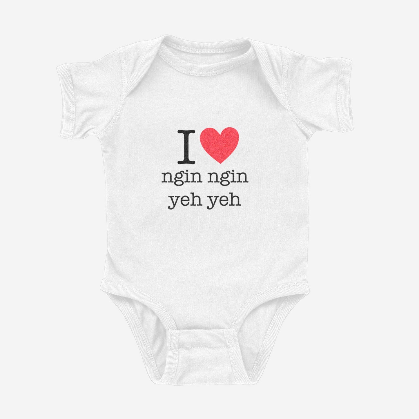 I ♡ Heart Grandma & Grandpa Taishanese Onesie (Paternal)