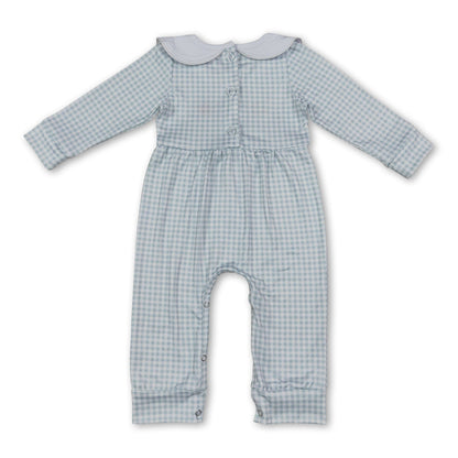 Plaid turkey pumpkin pie baby boys Thanksgiving romper
