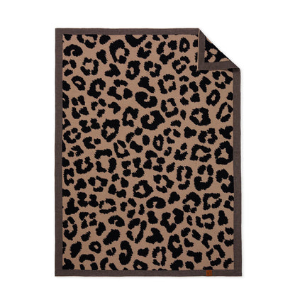 Leopard Jacquard Knit Baby Blanket