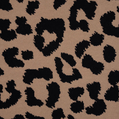 Leopard Jacquard Knit Baby Blanket