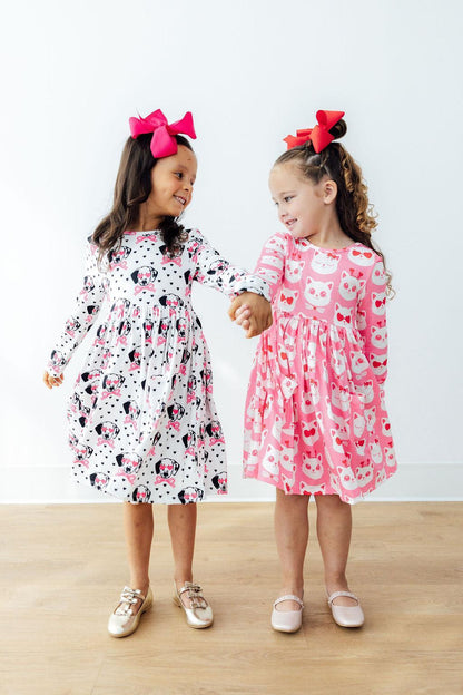 Love You Spots L/S Pocket Twirl Dress