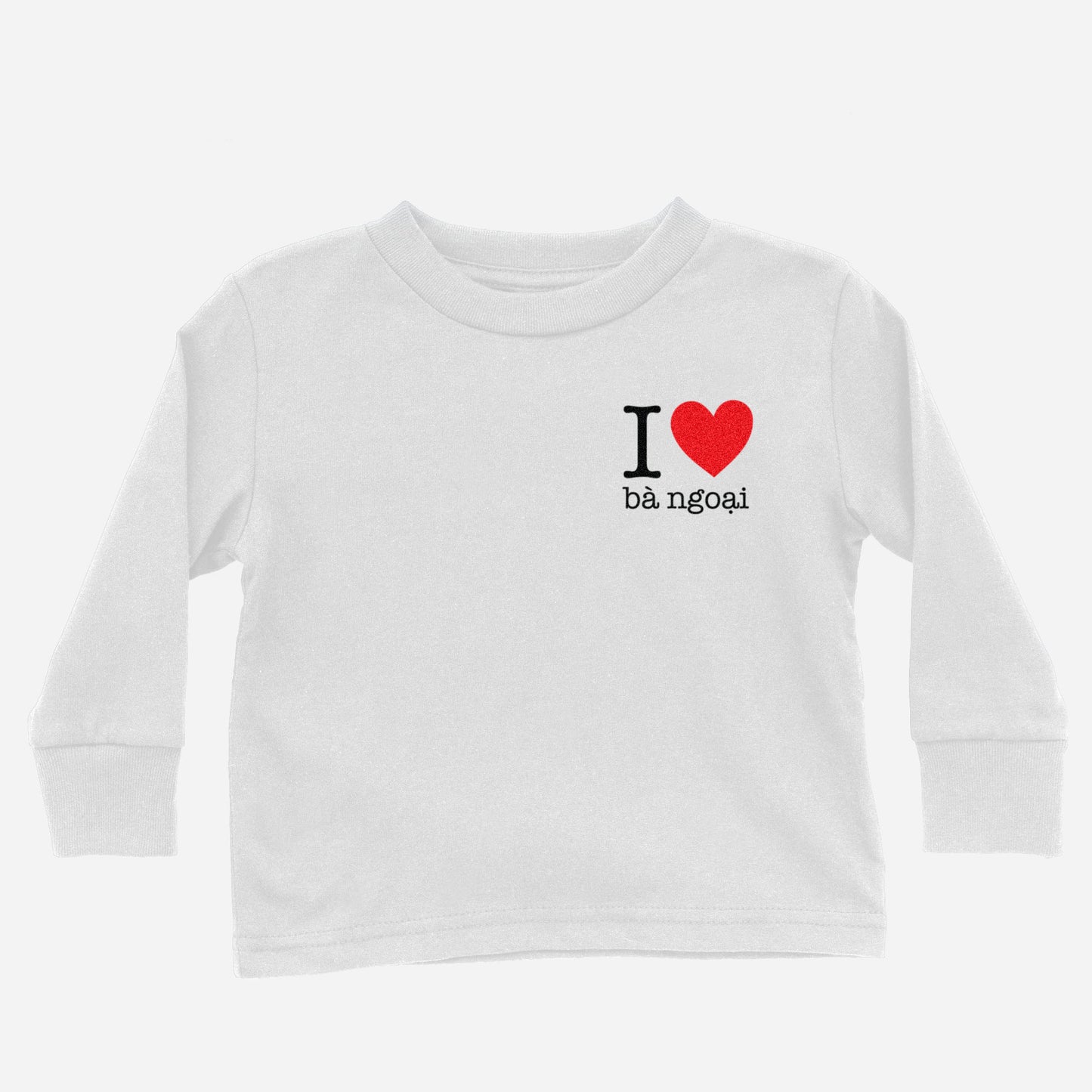 I Heart Grandma / bà ngoại Vietnamese Maternal Long Sleeve Shirt (Toddler)