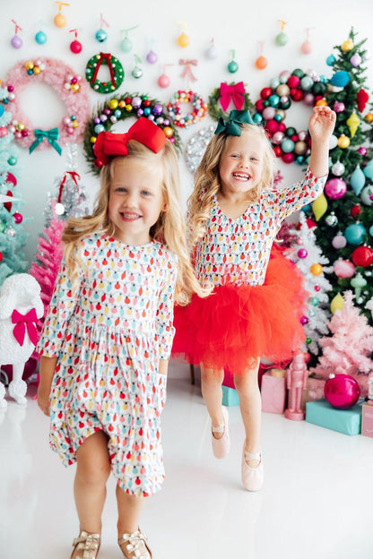 Merry & Bright 3/4 Sleeve Pocket Twirl Dress