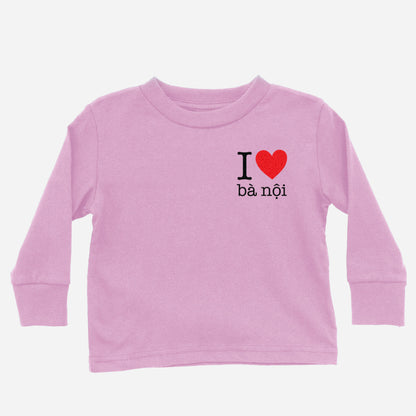I Heart Grandma Vietnamese Paternal Long Sleeve Shirt (Toddler)