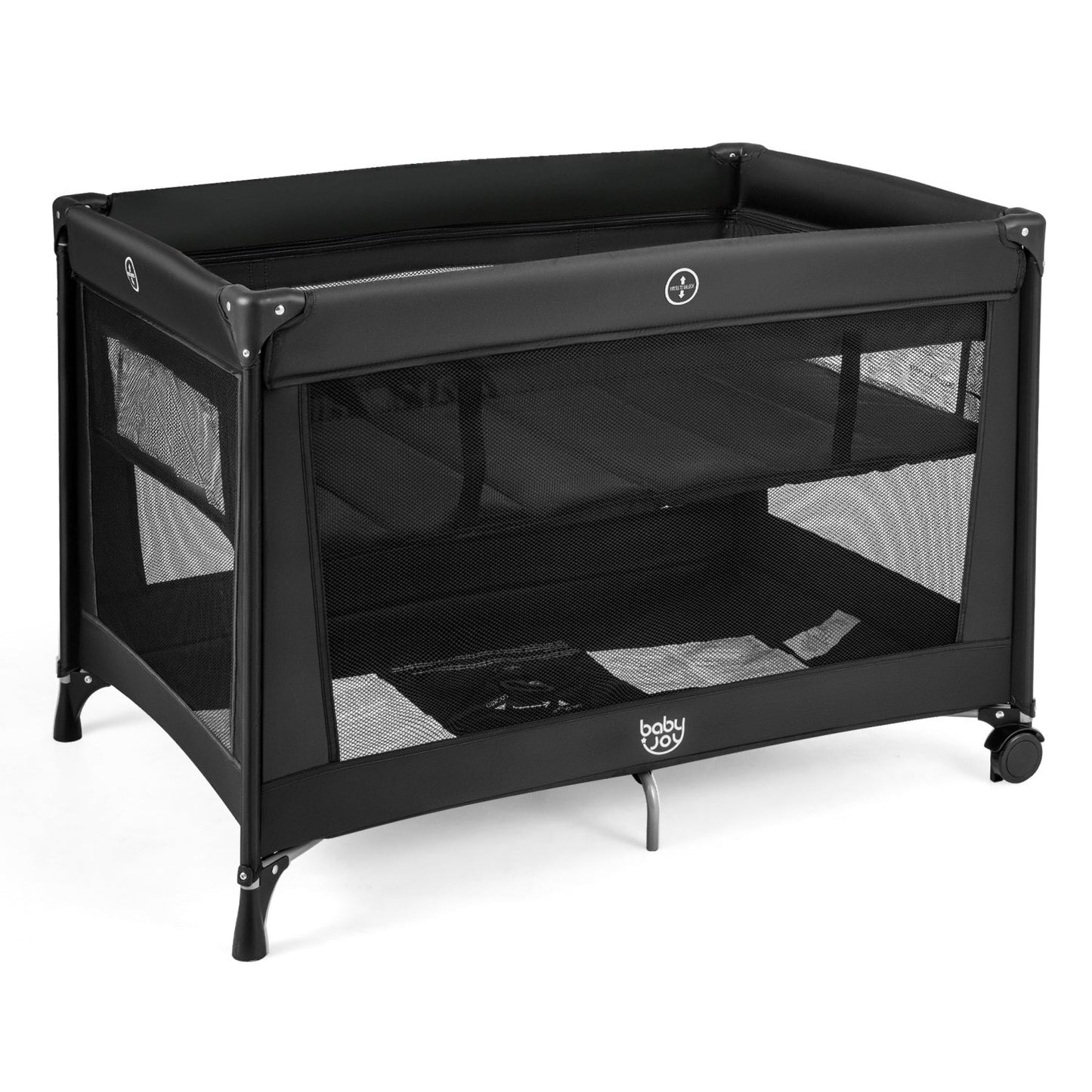 Portable Baby Playard Folding Travel Crib with Soft Mattress