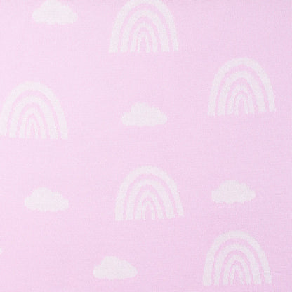 Rainbow Lilac Jacquard Knit Baby Blanket