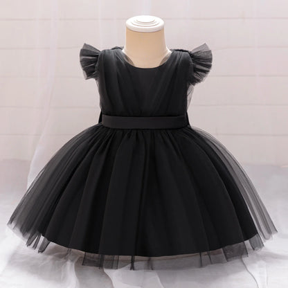 Toddler Girls Princess Party Dress – Bow & Fly Sleeve