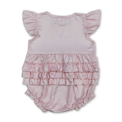 I'm literally just a girl ruffle make up baby romper