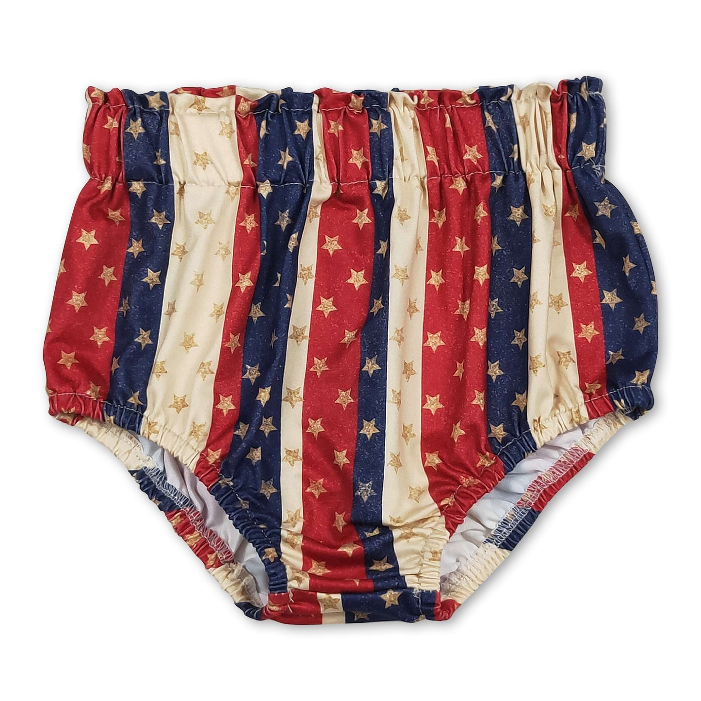 Stripe stars kids 4th of july bummies