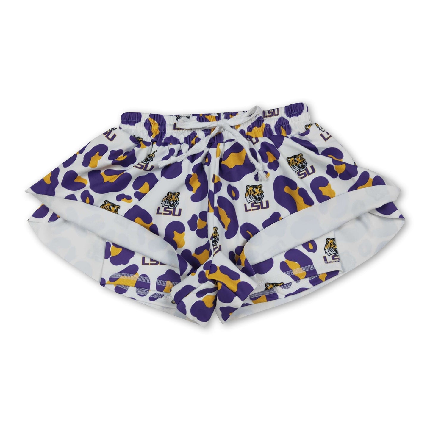 Leopard tiger kids girls team active summer yoga shorts