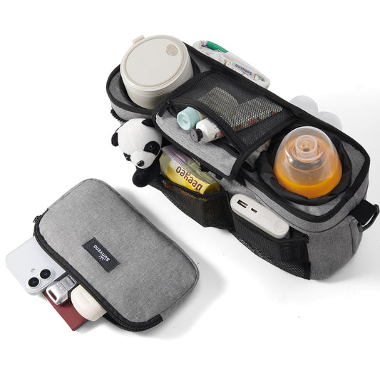 SUNVENO Stroller Organizer with Cup Holders & Detachable Pouch