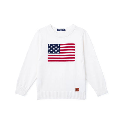 Signature American Flag Knit Kids Sweater