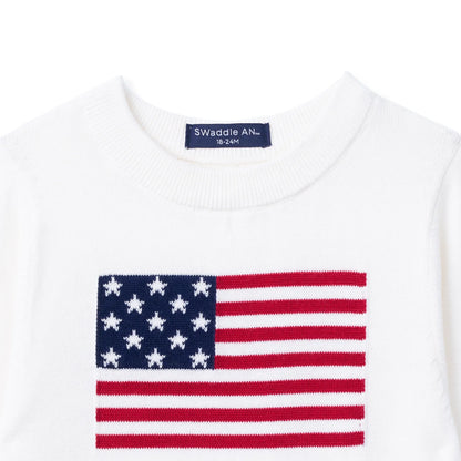 Signature American Flag Knit Kids Sweater
