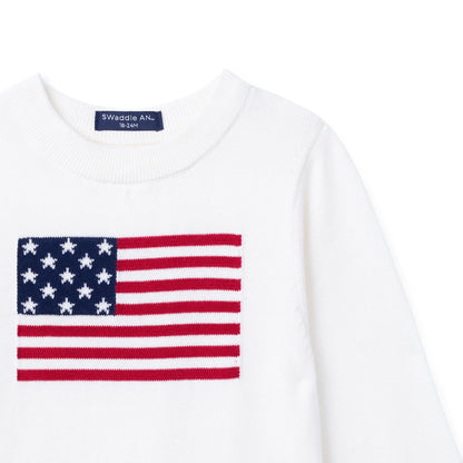 Signature American Flag Knit Kids Sweater