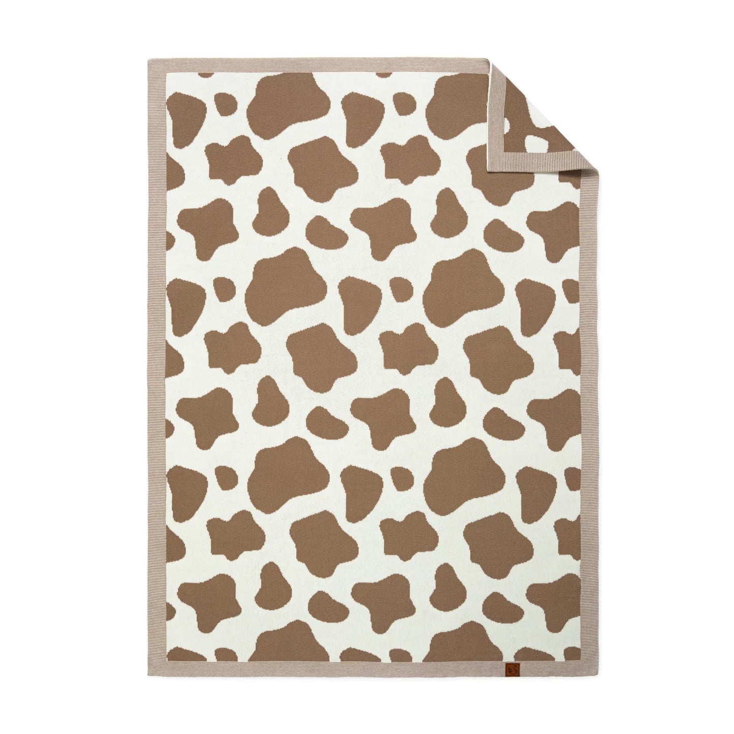 Baby Cow Jacquard Knit Blanket